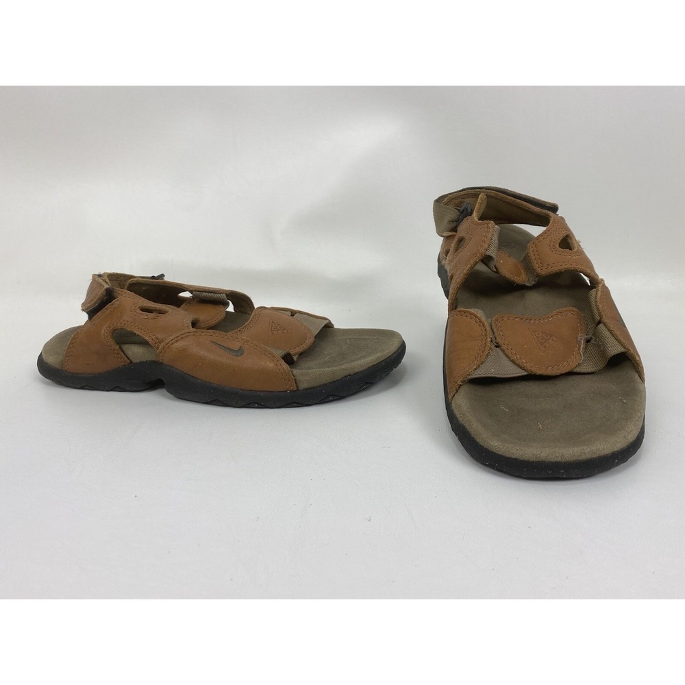 Nike ACG Vintage Brown Leather Adjustable Sandal Shoes Men's US 7